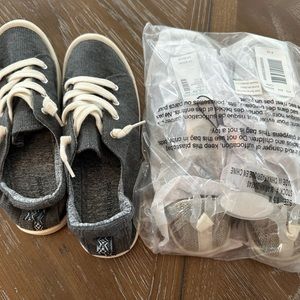 Two Pair of New slip on shoes.  Size 8.5.   Grey pair and a tan pair